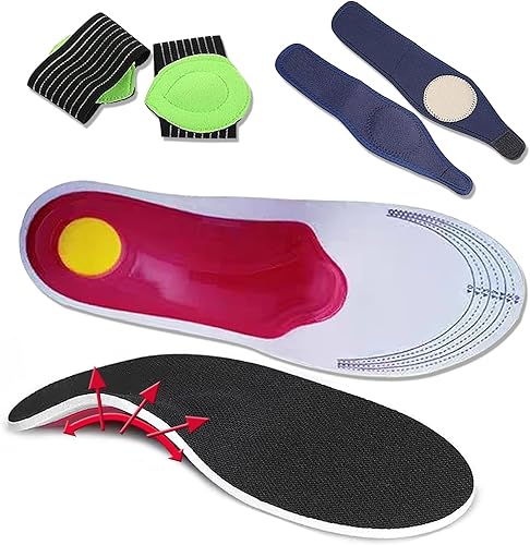 Miniatura 8 de SUBAOQI Plantillas para dolor de arco para fascitis plantar, plantillas de soporte de pie de arco alto, inserciones de zapatos para mujeres y
