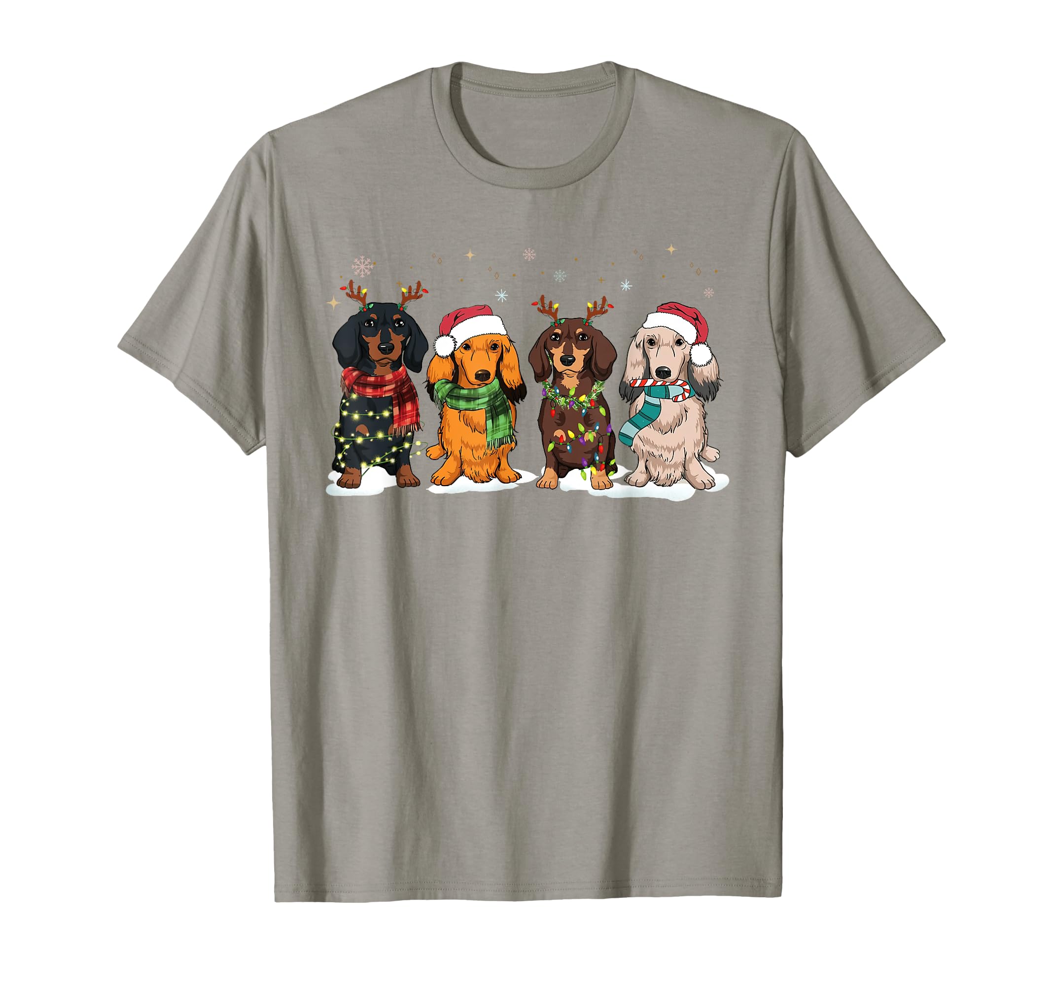 Dachshund Christmas Weiner Dog Christmas Pajamas For Women T-Shirt