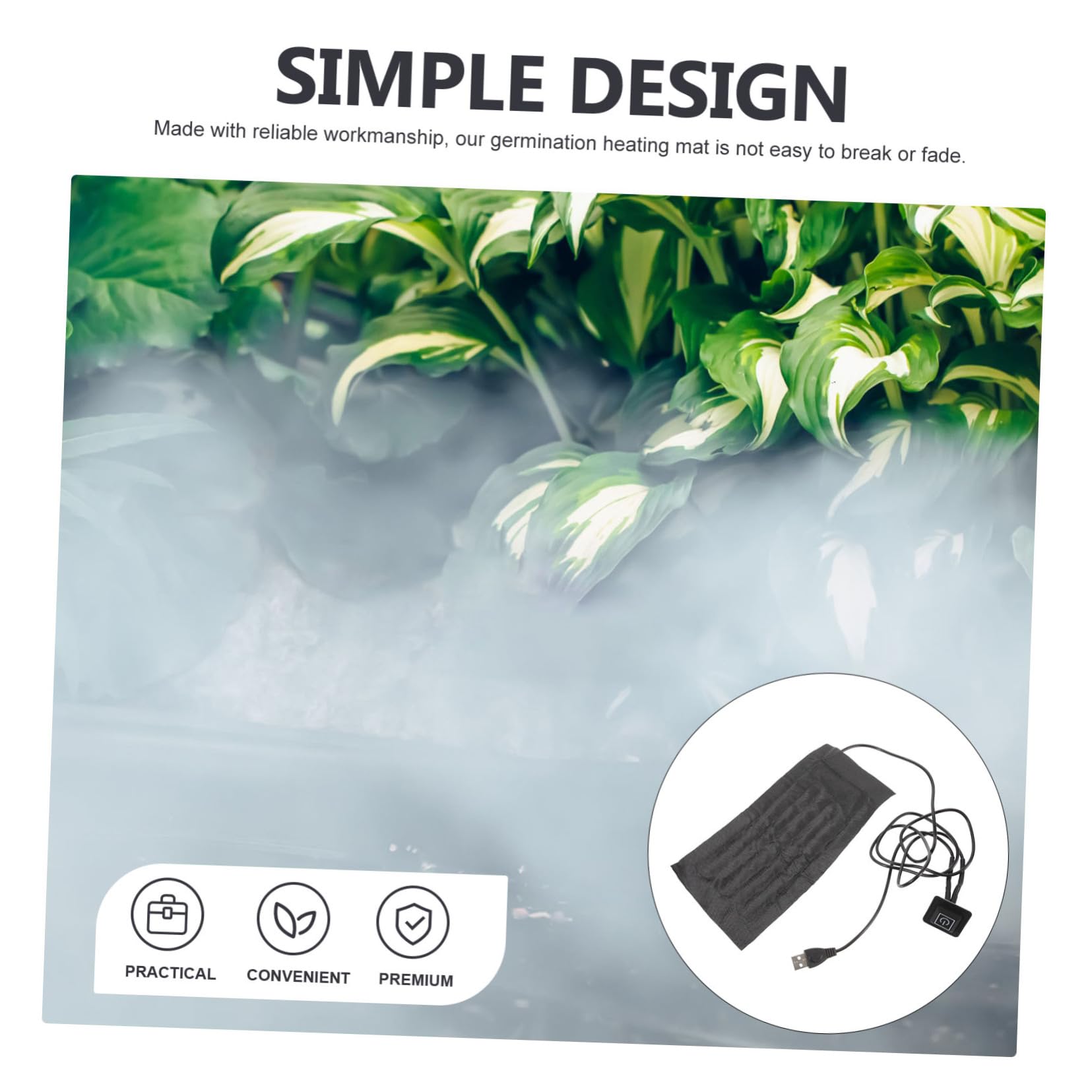 ifundom 4 Stück Heizmatte für Pflanzen USB Heizmatte mit Thermostat für Anzucht von Pflanzen Praktische und Kompakte Lösung für Indoor zu Reinigen Bedienen für Sämlinge und Gewächshäuser