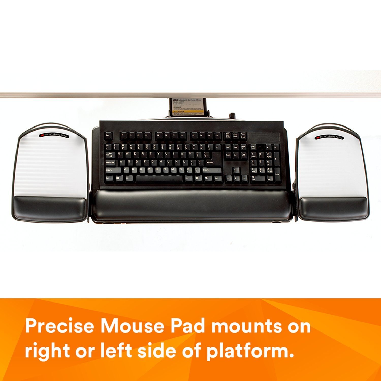 3M Easy Adjust Sit/Stand Keyboard Tray with Adjustable Platform, 23 ...