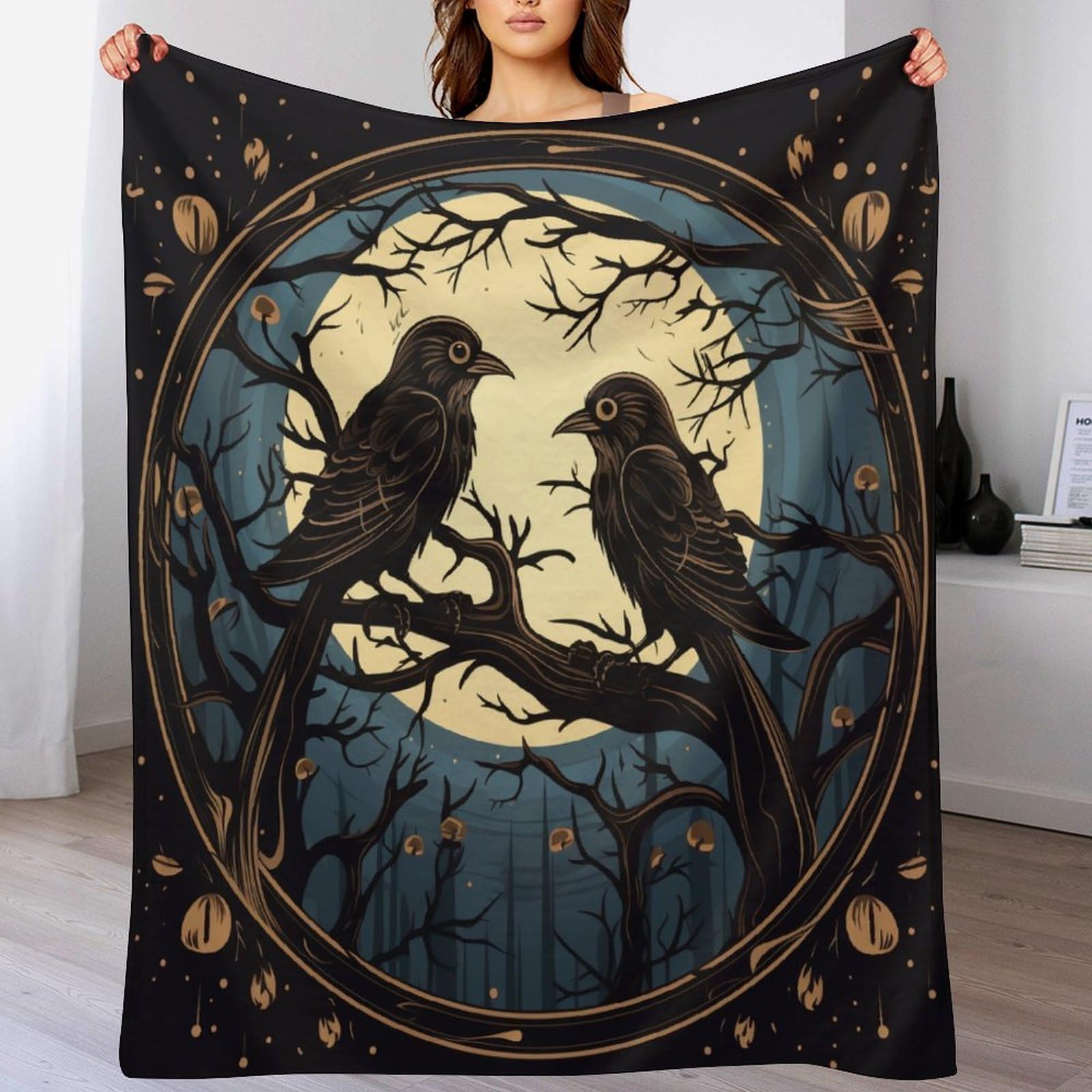 Plaid couverture polaire oiseau pour réchauffer l'ambiance de votre foyer avec douceur