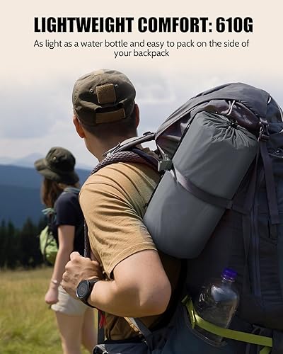 Miniatura 2 de Kimevan Almohadilla de dormir para camping, almohadilla inflable para campamento, bomba de pie integrada y almohada, tamaño individual de 75 x 26