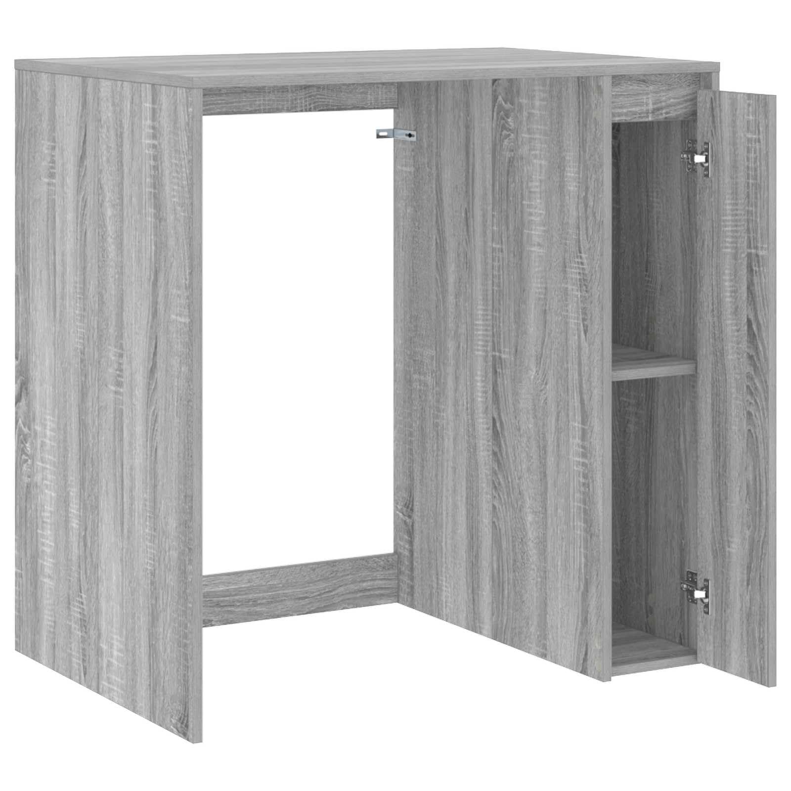 Waschmaschinen-Schrank Mit Tur Graues Sonoma 87x60x89 cm | Holzwerkstoff, Wasserabweisend, 2 Facher, Einfache Montage, Feuchtes Tuch Reinigung