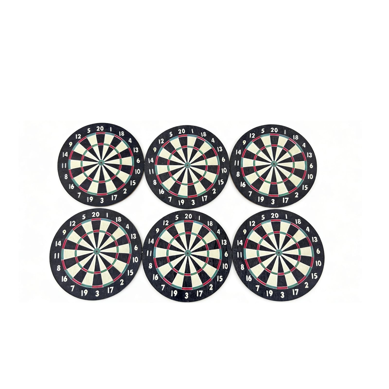 Cateye Men's Wooden 6Pcs Darts Coasters Cork Set, Non-Slip Beer Mats For Home Pub, Cork Coasters, For Personalised Beer Mats For Home Bar, Drink Glass Coasters