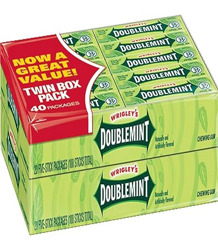 Wrigley Doublemint 5 Stick Gum 40 paquetes