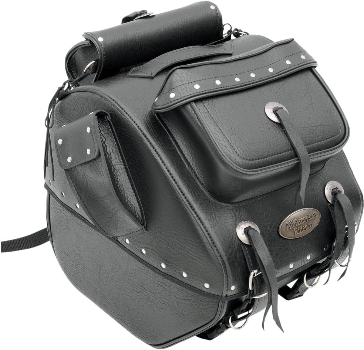 Large Studded Trunk Bag with Exterior Pockets