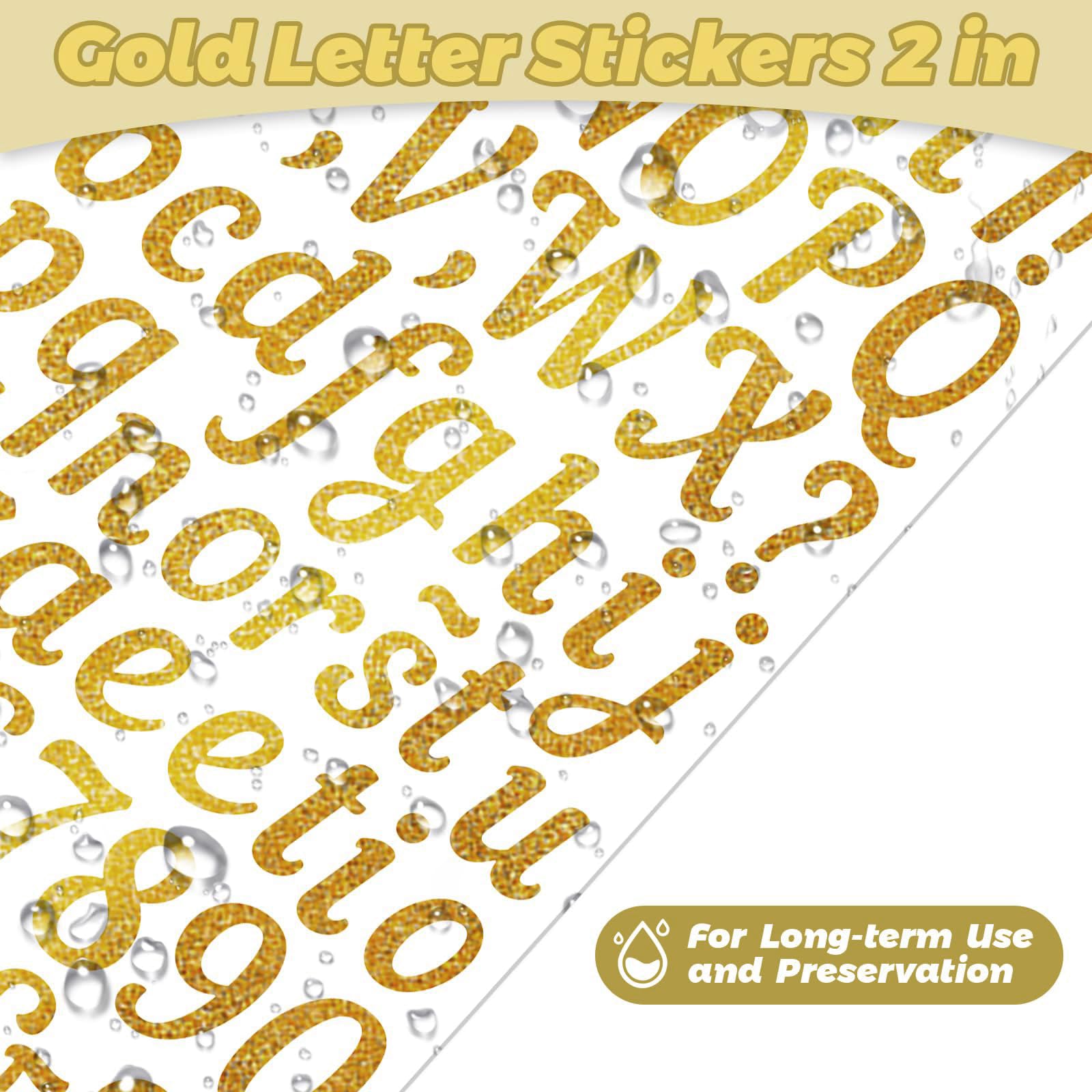 Goldene Buchstaben Aufkleber 10 Blätter - Glänzende DIY Aufkleber Für Hochzeit & Deko