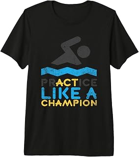 Swim Team Practice Like a Champion Swimmer Premium Tri-Blend T-Shirt