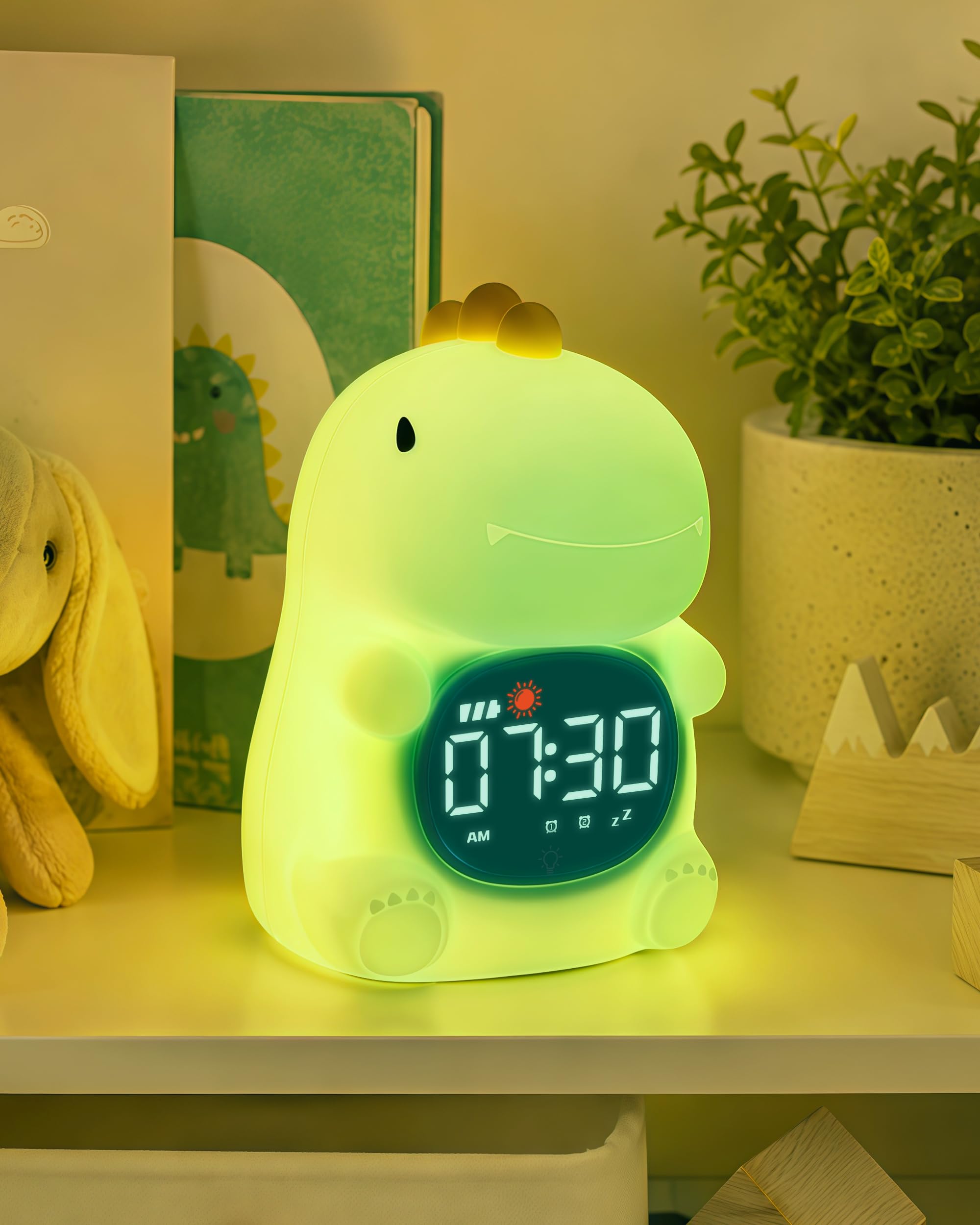 Amazon.co.jp: 恐竜 目覚まし時計 子供 用｜可愛いナイトライト＆睡眠