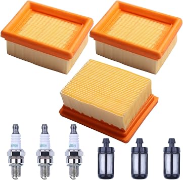 3PCS BR800 Air Fuel Filters Spark Plug Kit for Stihl BR800 BR800C BR800X Magnum Backpack Leaf Blower, Stihl BR800 Blower Tune up Kit, Stihl BR800 BR800C BR800X Air Filter Cleaner 42831410300A