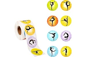 500 Pack Gymnastics Stickers for Kids