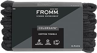 Fromm Colorsafe - Toalla, Color Negro, 6 Unidades