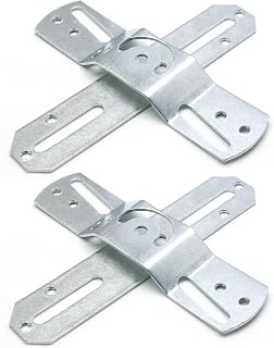 Luomorgo 2 Sets 4" Light Fixture Mounting Bracket, Universal Steel Rotatable Light Crossbar Mounting Bracket for Ceiling Fan Mounting, Wall Mounted Light