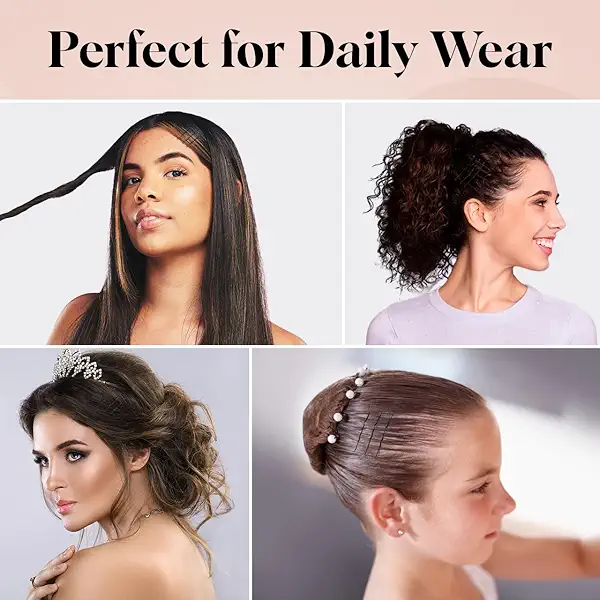 Kitsch Black Bobby Pins - 1.87 Inches | Hair Accessories for Kids, Girls and Women | Bobby Pin Stylist Must Haves, Makeup | Ideal Gifts for Women - 45 pcs 4