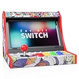 Retro Arcade Machine for Switch & Switch 2, Mini Classic-Style Arcade Cabinet for Your Home with Joystick, Includes 12 Game Cards (Screen Not Included)