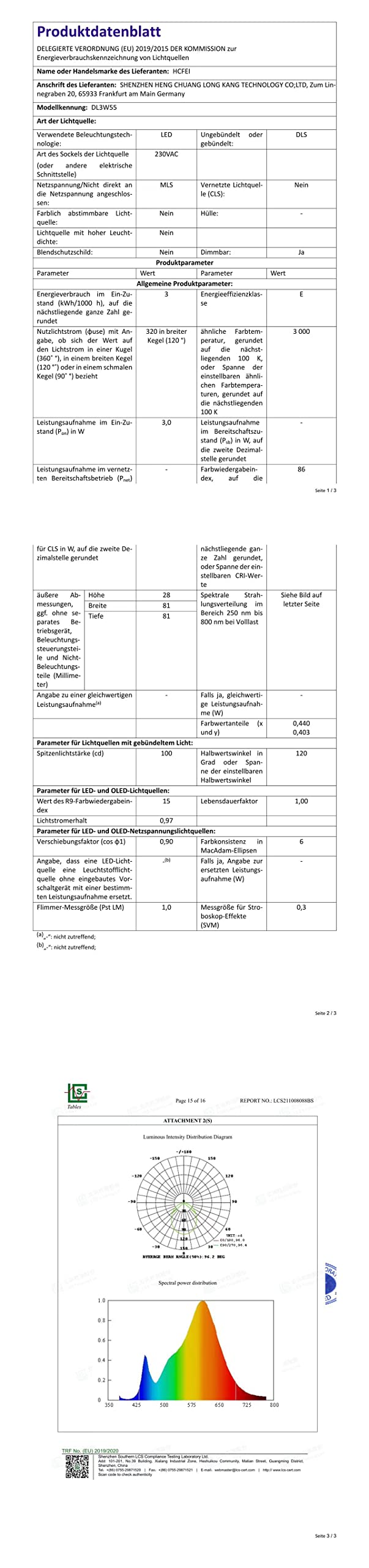 6er Set LED Einbaustrahler Flach - Dimmbar, 3W, 3000K Warmweiß Für Decke & Wand