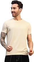 ATICX Men's Slim Fit Polyester Waffle Knit Round Neck T Shirt - Quick Dry Crew Neck Ideal for Casual, Gym, Running, Training