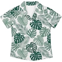 PinUp Angel Kids Cute Hawaiian Shirt Playful Pattern Short Sleeve Button Down Summer Top Boys Girls