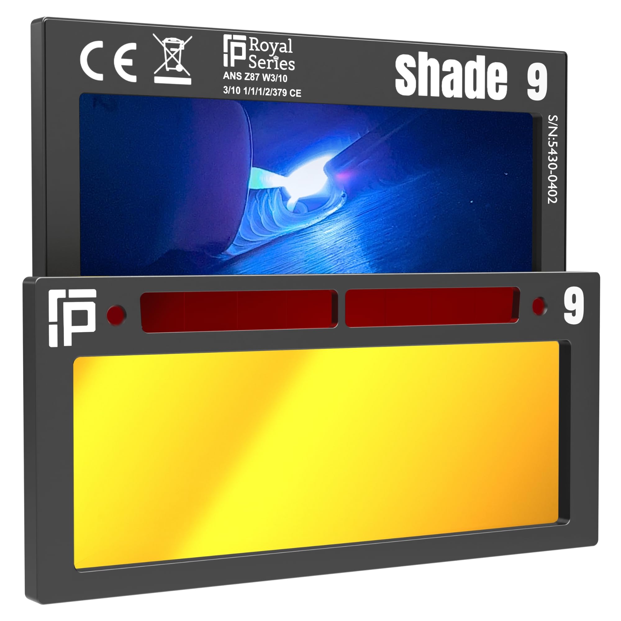 King 2.0 | Shade 9 Gold Auto Darkening Welding Lens | 20A TIG Rated