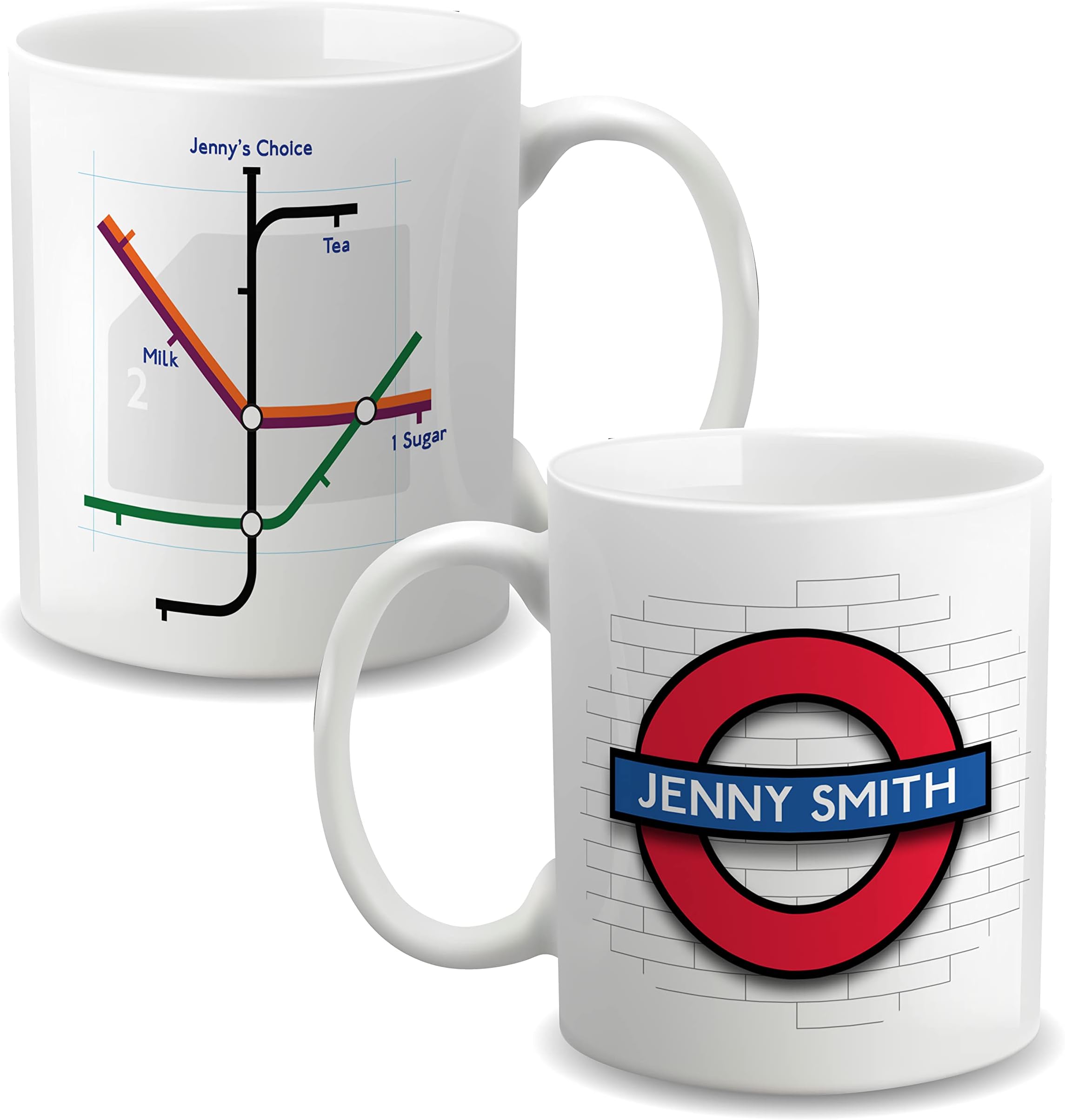 Yellow Spade Design Ltd. Yellow Spade Design Personalised London Underground Themed Mug