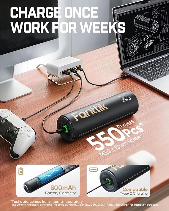 Fanttik E2 Ultra Electric Screwdriver, Screwdriver for Electronics (Grey)
