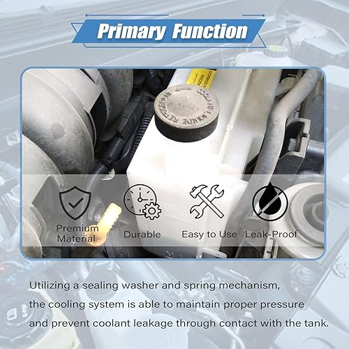 Miniatura 8 de NLQR Tapa de Depósito de Agua de Refrigerante del Radiador del Motor Negro, Compatible con Nissan Murano Rogue Versa Quest, Compatible con Infiniti