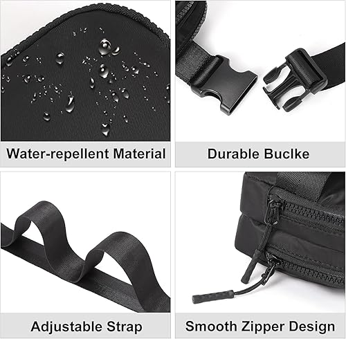 Miniatura 5 de CLUCI Riñonera pequeña para mujer, cangurera cruzada en todas partes, a la moda, con correa ajustable