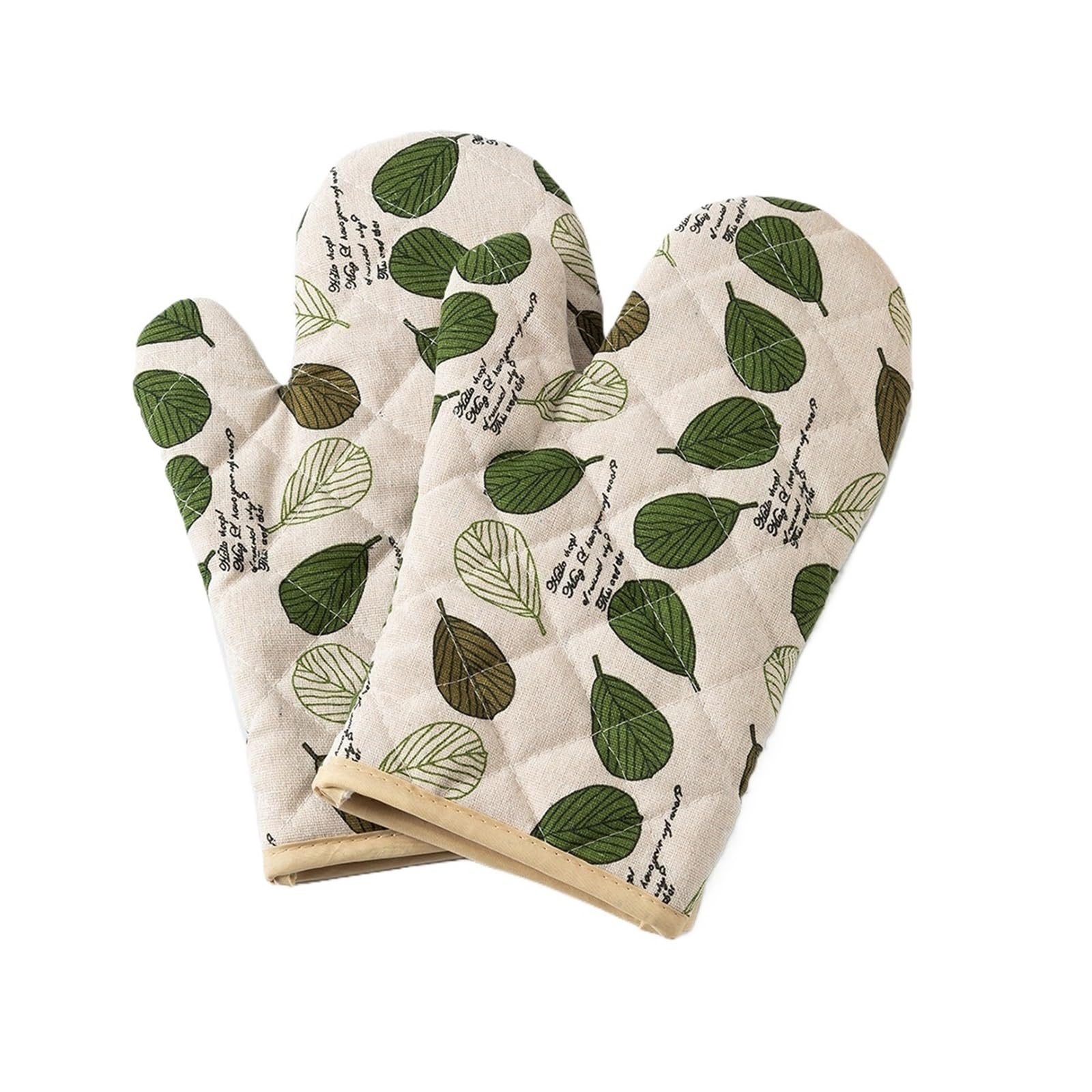 MRKU Baking Mitts Cooking oven gloves 2pcs Thickened Home Kitchen Lattice High Temperature Resistant Microwave Supplies