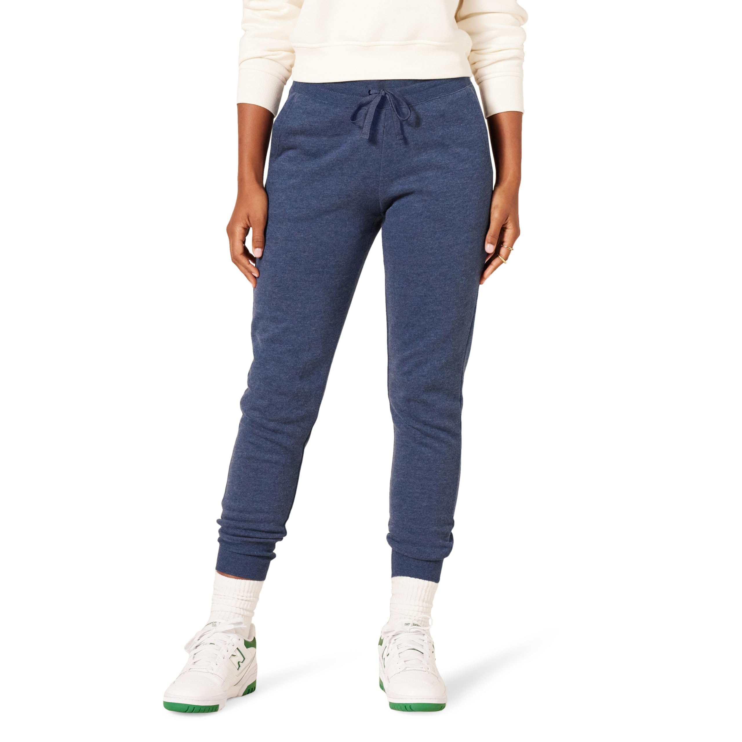 Women's Cotton Fleece Jogger Sweatpants with Drawstring (Available in Plus Size)
