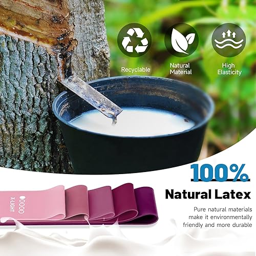 Miniatura 3 de Resistance Loop Exercise Bands for Working Out, Fitness Elastic Bands, Workout Bands for Home Gym, Stretching, Yoga, Pilates, Physical Therapy (5pcs