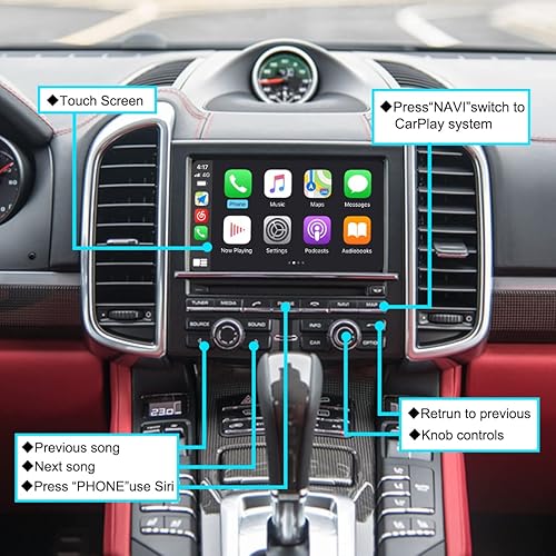 Miniatura 6 de CarPlay Kit de reacondicionamiento Decodificador Soporte inalámbrico Apple CarPlay y Android Auto con cable, enlace espejo, cámara inversa, para