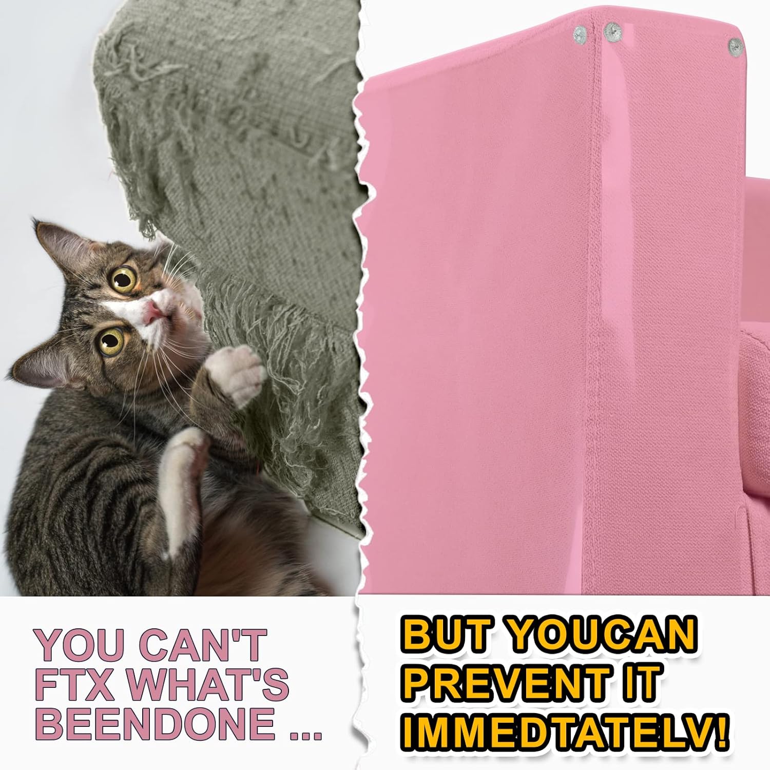 Furniture Protectors from Cats,Couch Protector for Cats,Pet No Scratch Sofa Corner Clear Cat Scratching pad ,XL17in,12in Clear Couch Protectors from Cats Scratching, cat Furniture Protector : Pet Supplies
