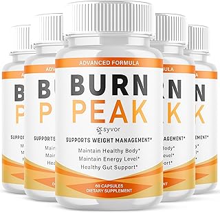 (5 Pack) Burn Peak Capsules, Official Burnpeak Pink Salt Pills with All Natural Ingredients, Advanced Health and Wellness Supplement with Premium Vitamins for Active Lifestyle Support (300 Capsules)