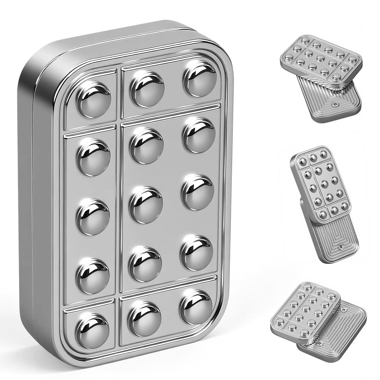 Fidget Slider Spielzeug, magnetischer Fidget Cliker Schreibtisch-Poker-Push-Karte für Kinder, EDC-Gadgets Schreibtischspielzeug, haptische Münze als Geburtstagsgeschenk für Freund, Mann, Vater