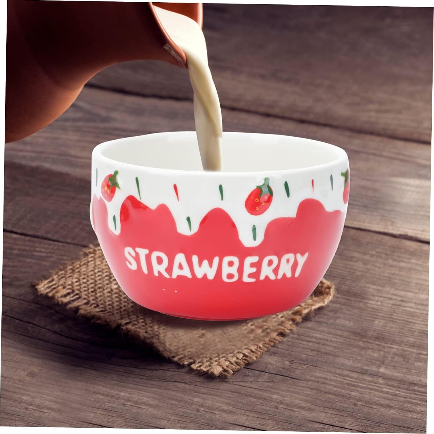 1pc ストロベリーボウルセット皿セラミックス