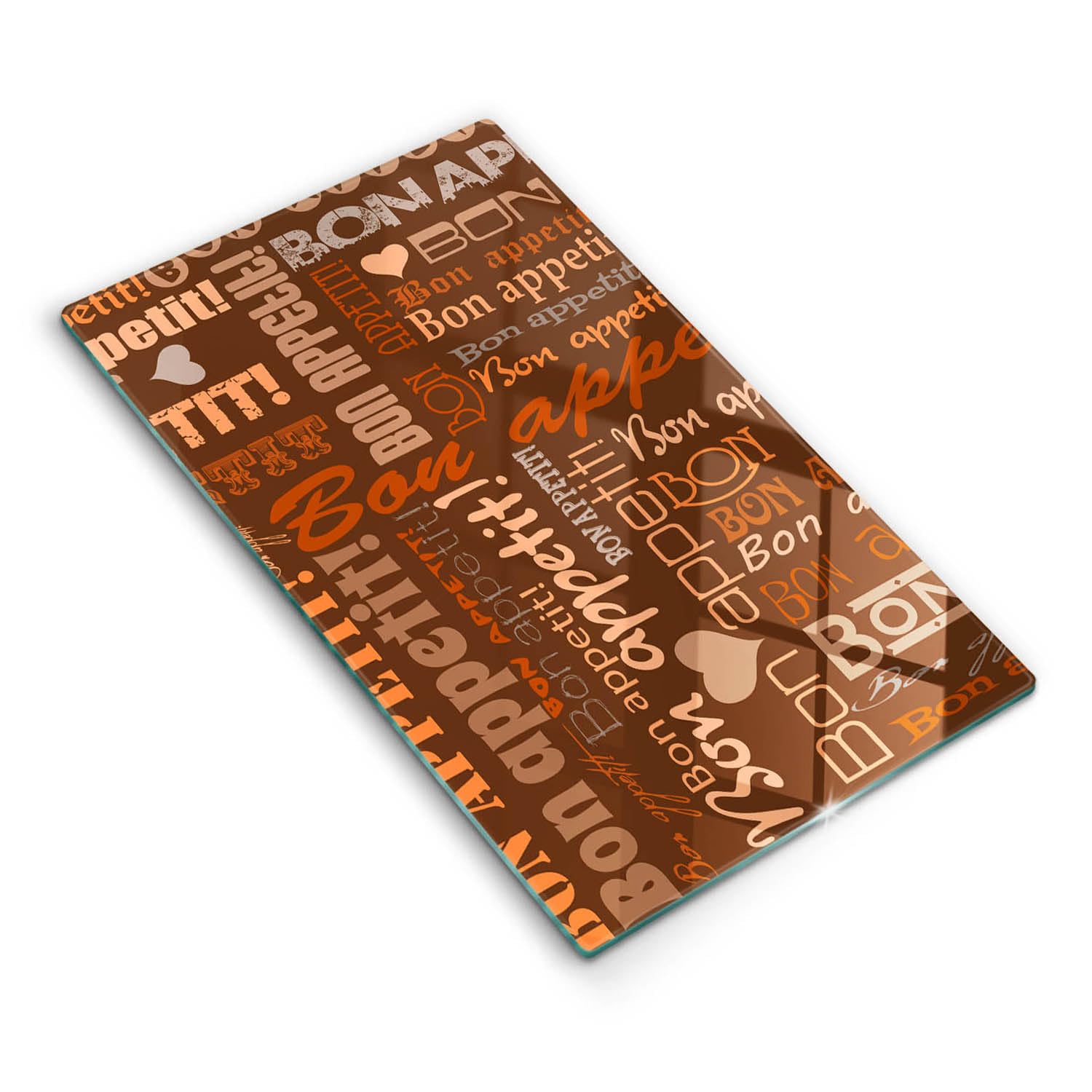 Planche à découper induction Wallfluent 30x52 cm en verre pour cuisine