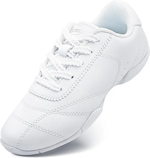 Stelle Cheer Shoes Girls White Cheerleading Dance Shoes Youth Athletic Training Tennis Sneakers for Competition Sport