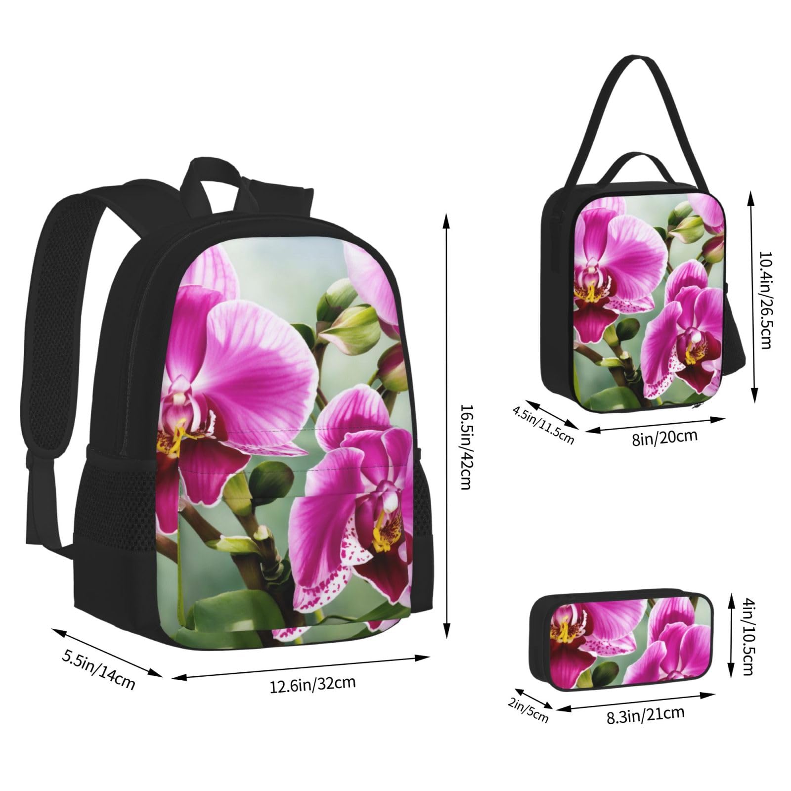 Zaino, borsa portapranzo, astuccio, set da 3 pezzi, per lavoro e