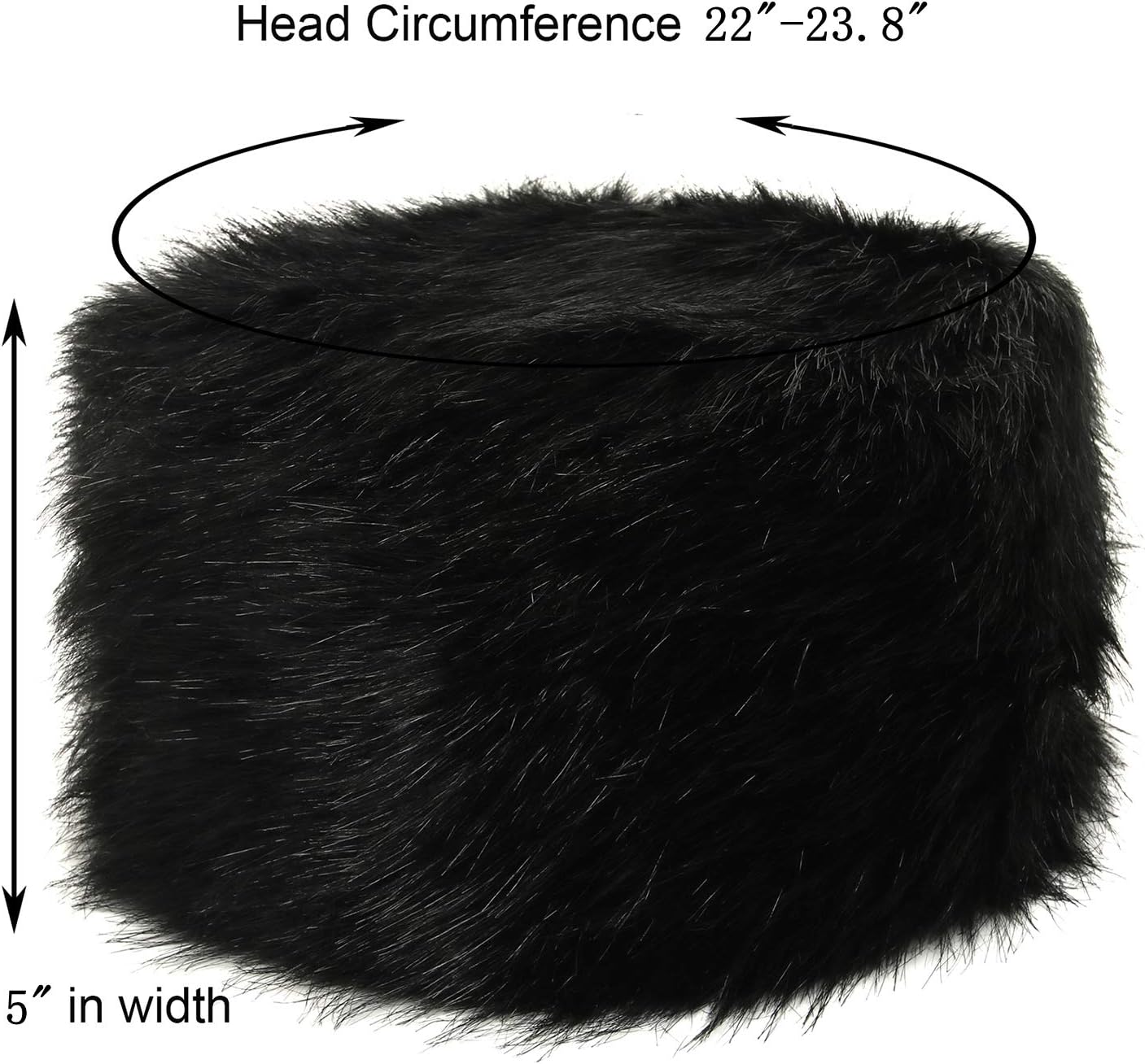 LA CARRIE Women's Faux Fur Hat for Winter with Stretch Cossack Russian Style White Warm Cap - Image 3