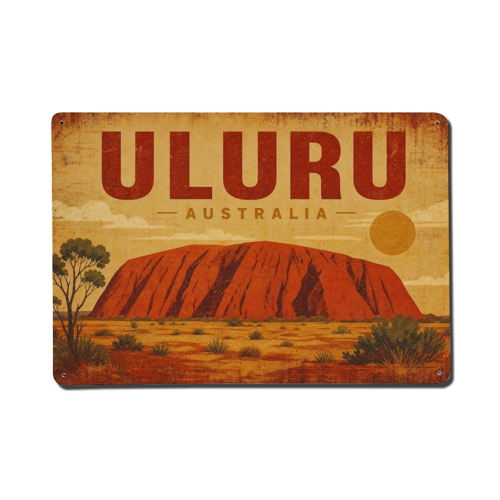 Australia Uluru Outback Travel Classic Nature Metal Tin Sign