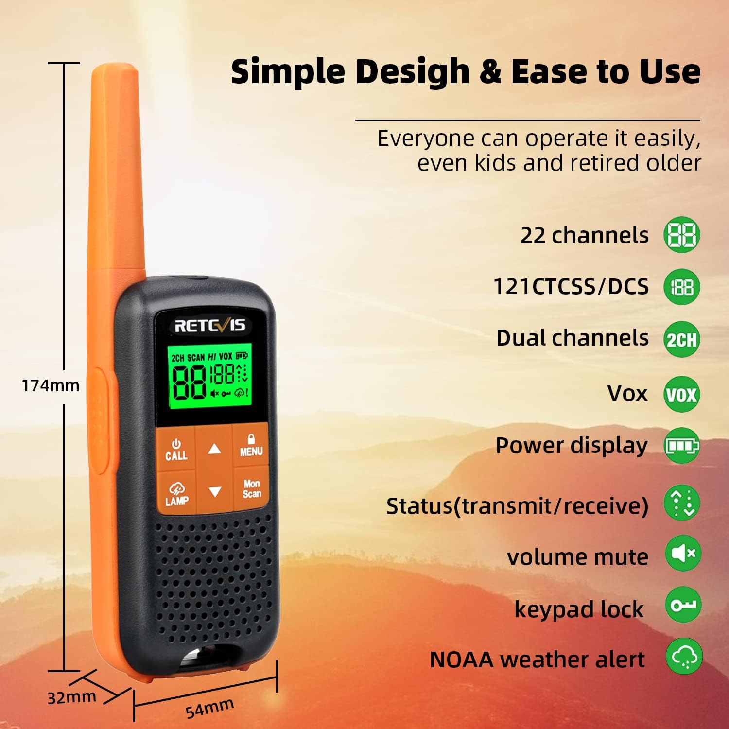 Exсluѕіvе Dіѕсоunt 70% Prісе Retevis RT49 Walkie Talkie Adult Rechargeable,IP65 Water Resistant Two Way Radio Long Range,NOAA Weather Alert AA Battery Flashlight,2 Way Radio for Outdoor Cruise Camping(4 Pack)