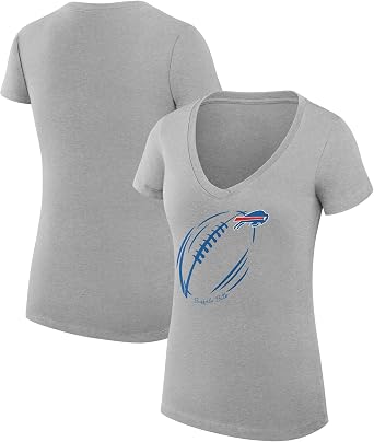 G-III Sports Womens NFL Team Graphic V-Neck T-Shirt