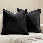 MIULEE Pack of 2 Decorative Velvet Throw Pillow Cover Soft Navy Blue Pillow Cover Soild Square Cushion Case for Sofa Bedroom Car 18x 18 Inch 45x 45cm