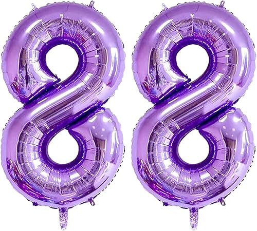 Globos digitales del número 88 de 32 pulgadas, globos del alfabeto del número 88, globos de helio del dígito 88, globos grandes para suministros de