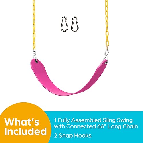 Miniatura 6 de Jungle Gym Kingdom Juego de columpios para exteriores  Paquete de 1 kit de reemplazo de asiento de columpio con cadenas de alta resistencia