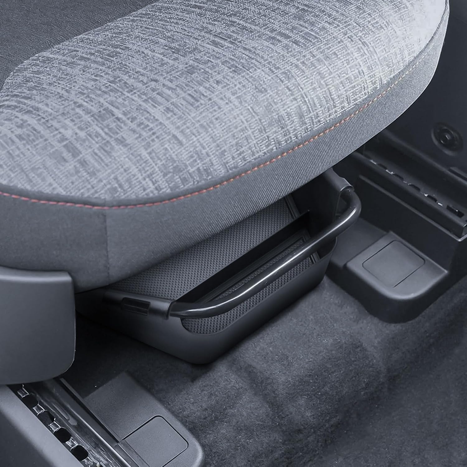 EDBETOS Under Seat Storage Box for 2022-2025 Ford Maverick Manual Seat, Front Row Underseat Organizer Storage Box Interior Accessories Seat Bottom Storage Tray with Non-Slip Mat (Not Fit PowerSeat)