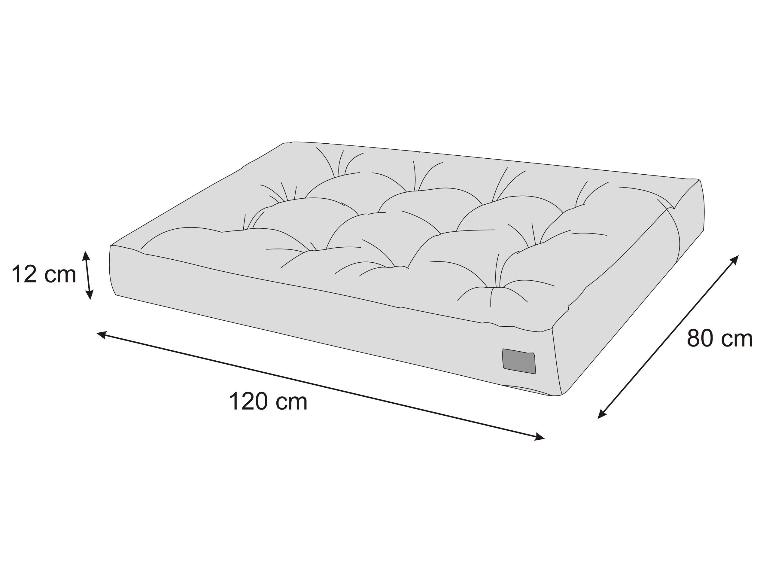 Poduszki na meble ogrodowe z palet, 120 x 80 cm, materac, poduszka tapicerowana, meble ogrodowe, tapicerka, ogród, czas wolny, nowoczesne meble paletowe – zielona