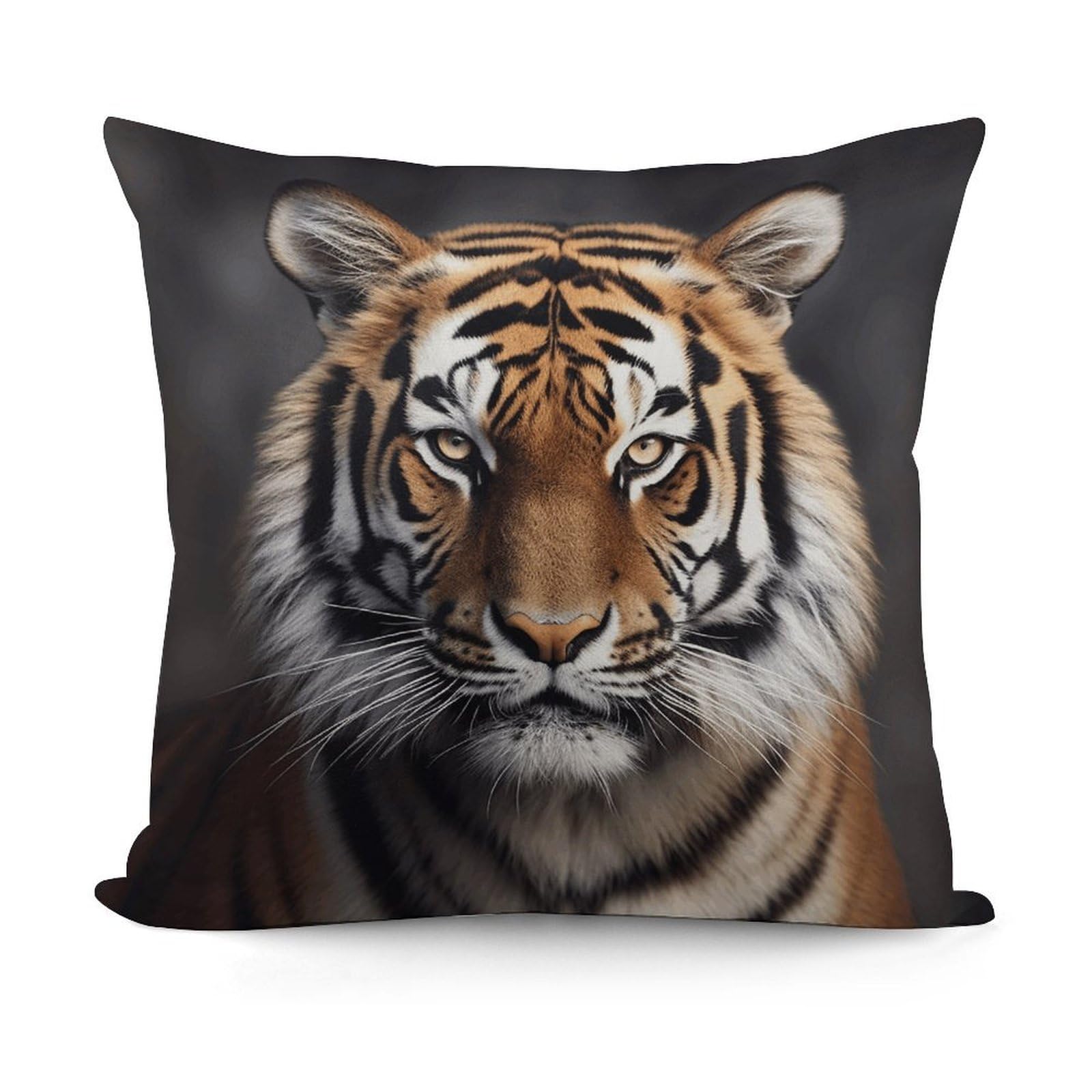 VstaDank Decorative Tiger Throw Pillow Covers Luxury Soft Pillowcases Fluffy Plush Accent Pillow Cases Personalized Square Lumbar Pillows Shells for All Seasons 18" X 18"