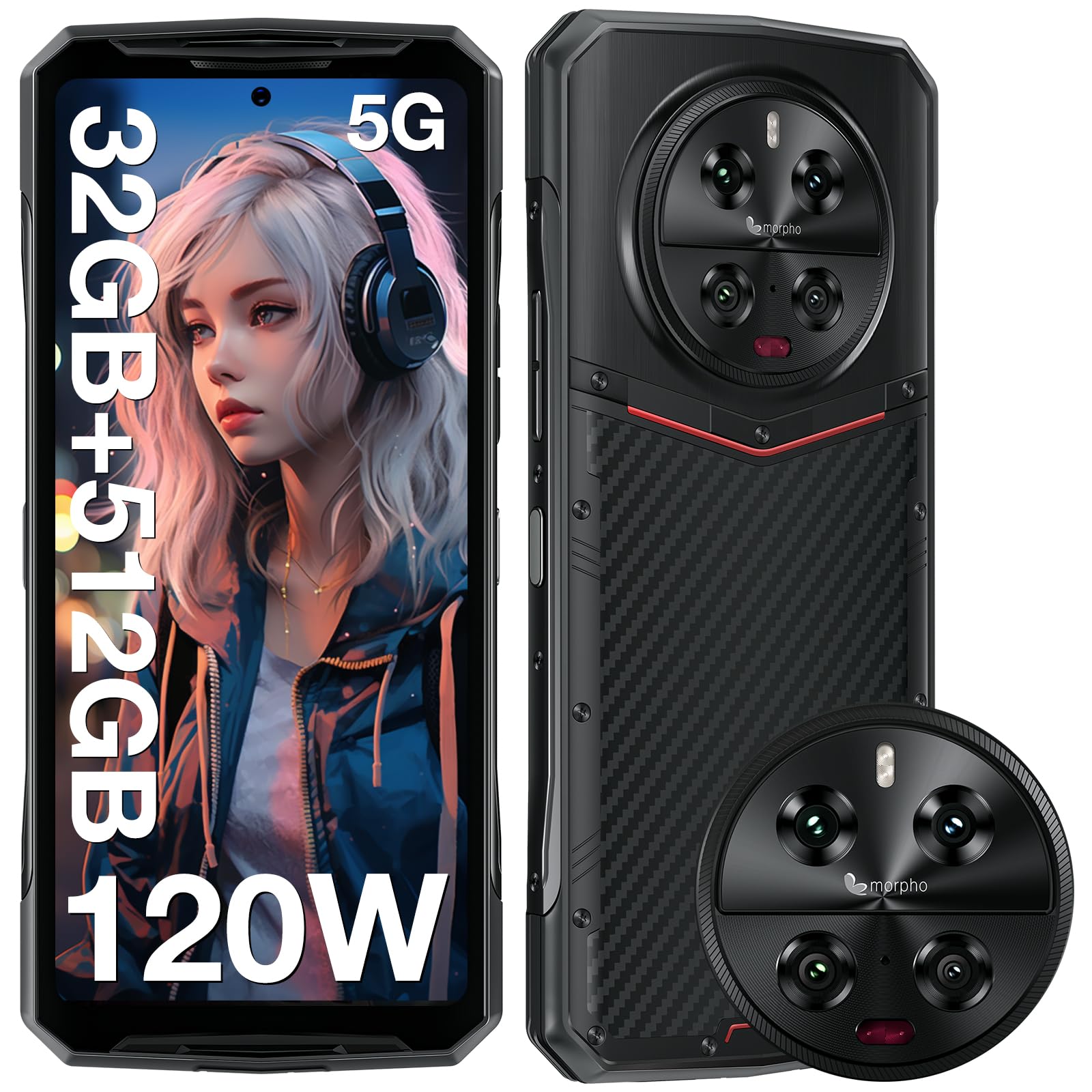 DOOGEE DK10 5G Telephone Portable Incassable 120Hz,32GO+512GO