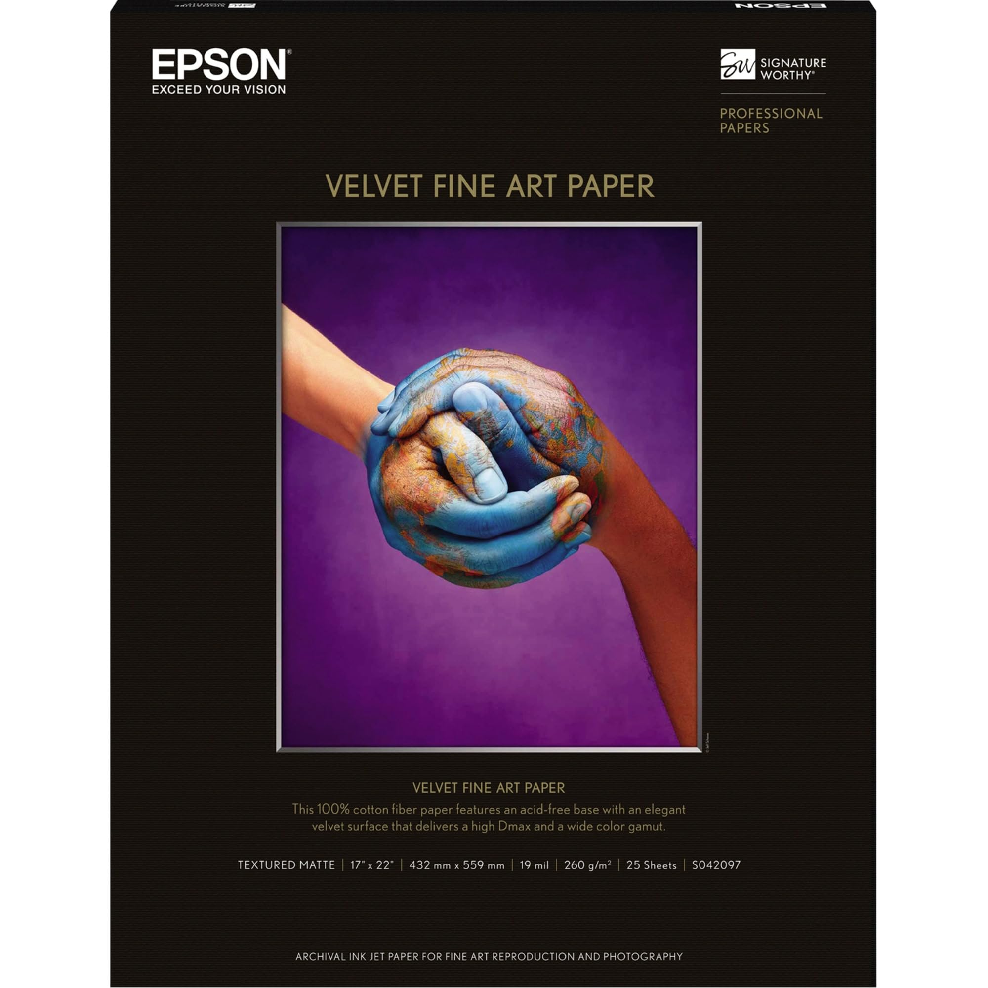 Amazon.com : The Excellent Quality Paper, 17 X 22 Velvet FINE Art 